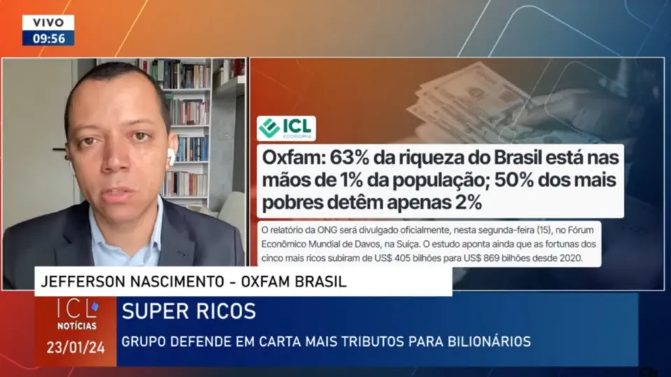 85% dos brasileiros apoiam que super-ricos paguem mais impostos, diz representante da Oxfam Brasil