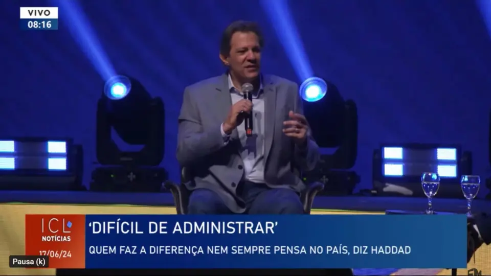 Grande imprensa tira do contexto fala de Haddad em evento do ICL; postura mostra pressão sobre o ministro