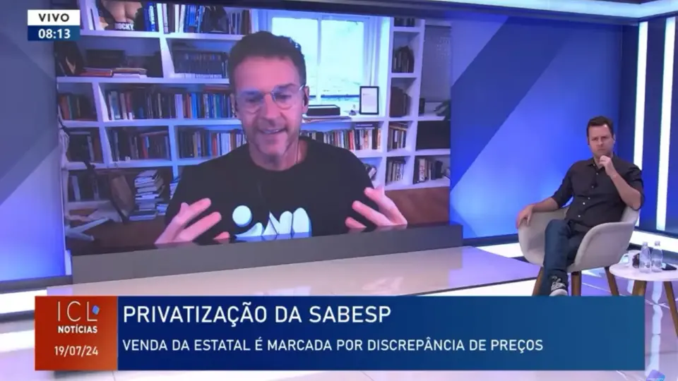 Eduardo Moreira sobre privatização da Sabesp: ‘Ação subiu porque função da empresa agora é dar lucro’